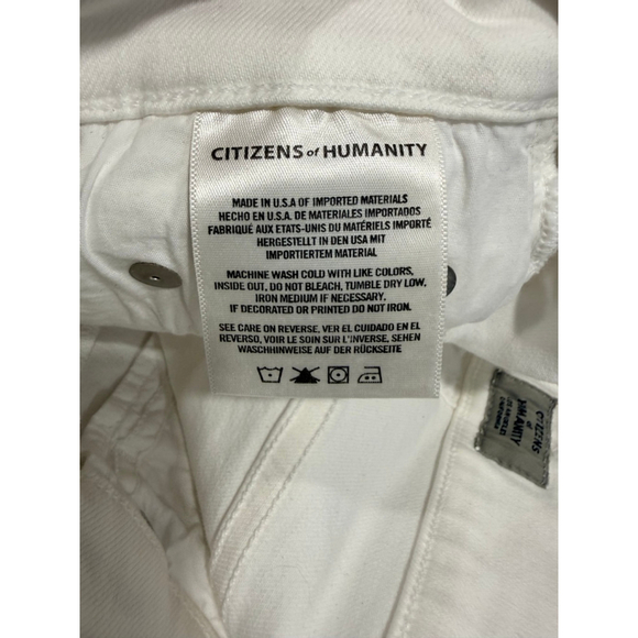Citizens of Humanity Rocket Crop Petite High Rise Skinny Jeans White 26P NWT - Picture 7 of 7